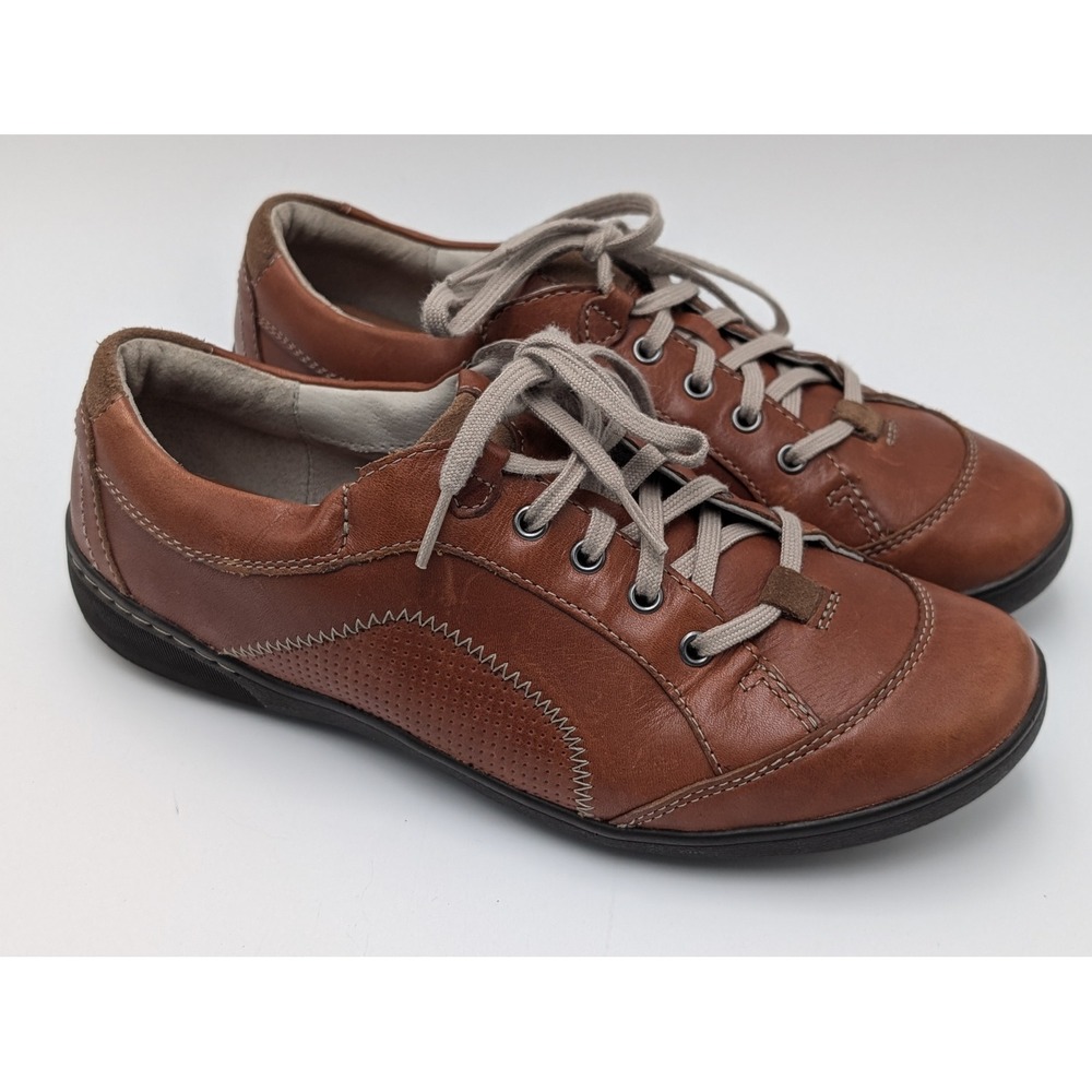 Clarks Privo Sneakers Womens 10M Brown Leather Low Top Walking Shoes 61335